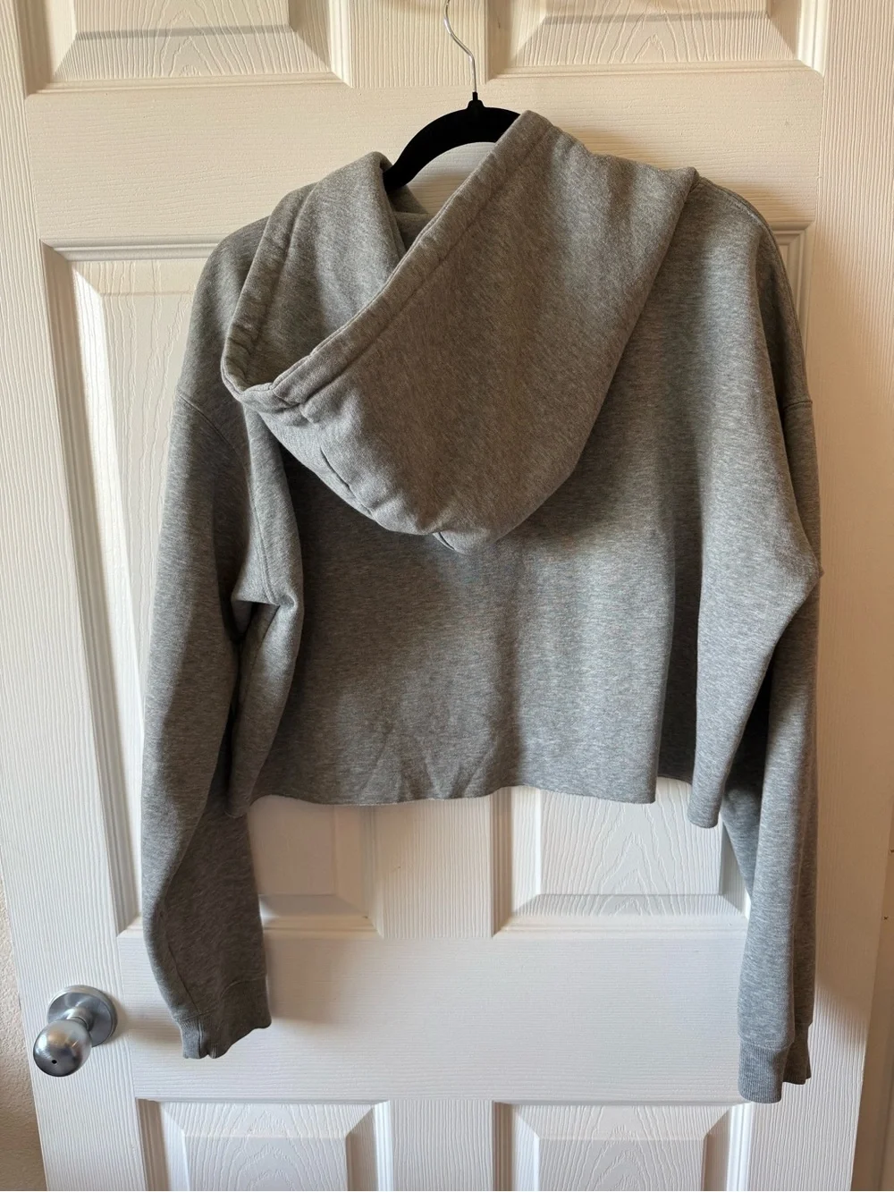 wild fable Cropped Gray Hoodie with Drawstring - Picture 2 of 4